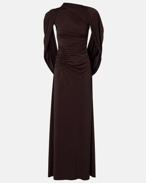 Rachel Gilbert Aether Draped Jersey Gown - Black