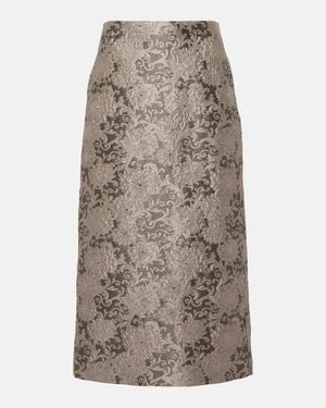 Max Mara Diletta Jacquard Midi Skirt - Brown