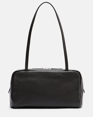 The Row Astra Leather Shoulder Bag - Black