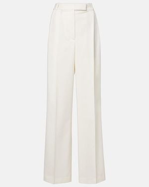 Rohe Wool-Blend Wide-Leg Pants - White