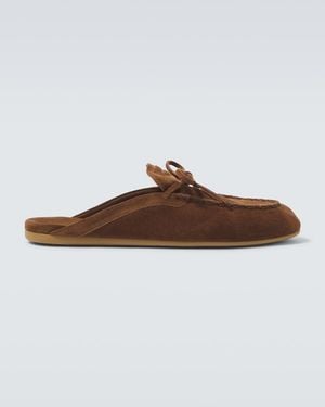 Miu Miu Suede Mules - Brown