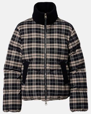 Varley Bryony Checked Flannel Puffer Jacket - Black