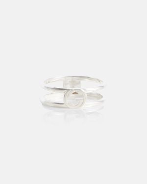 Gucci Ring Interlocking G Aus Sterlingsilber - Weiß
