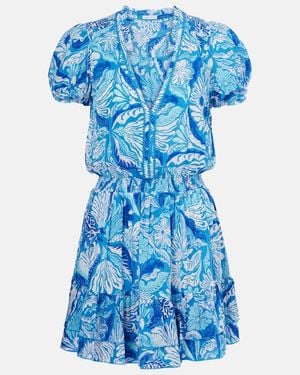 Poupette Vestido Corto Bibi Floral - Azul