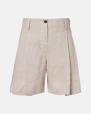 Brunello Cucinelli Linen Shorts - Natural