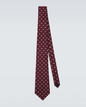 Saint Laurent Krawatte Aus Seiden-Twill - Rot