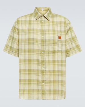 Loewe Checked Gauze Shirt - Metallic