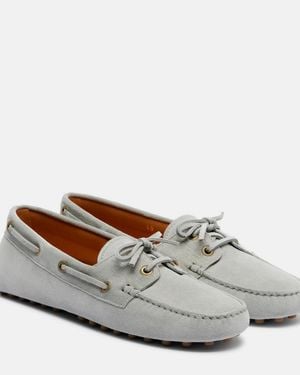 Tod's Suede Driving Shoes - Grey