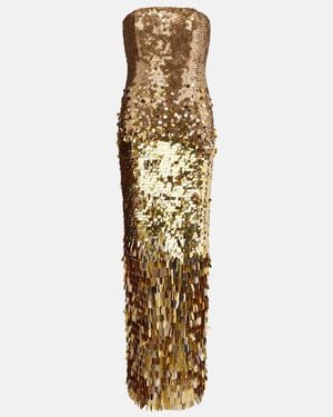 Rachel Gilbert Remy Sequined Corset Gown - Metallic