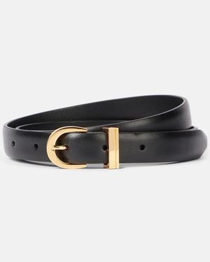 KHAITE Luna Leather Belt - Black