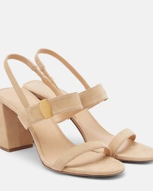 Veronica Beard Suede Sandals - Natural