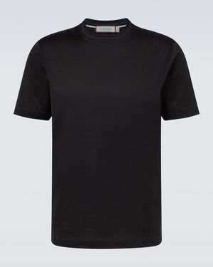 Canali T-Shirt Aus Baumwoll-Jersey - Schwarz