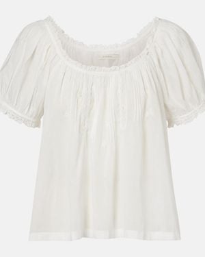 Doen Top Frederica Aus Baumwoll-Voile - Weiß