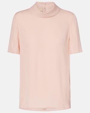Valentino Silk Georgette Top - Pink
