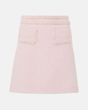 Giambattista Valli High-Rise Wool-Blend Miniskirt - Pink