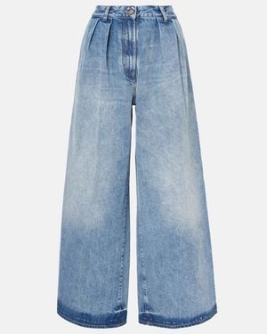 Alanui Jeans Anchos Sunny De Croche - Azul