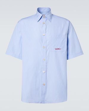 Valentino Striped Cotton Shirt - Blue