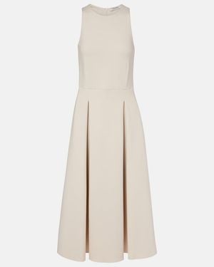 Max Mara Cannone Cotton-Blend Midi Dress - Natural