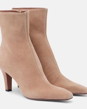 Paris Texas Belle Suede Ankle Boots - Brown