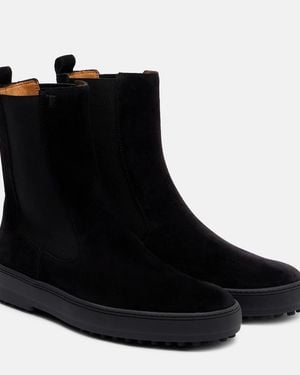 Tod's Gommino Suede Ankle Boots - Black
