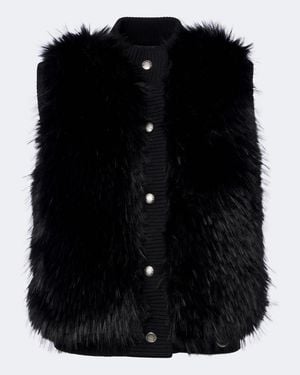 Moncler Down-Paneled Vest - Black