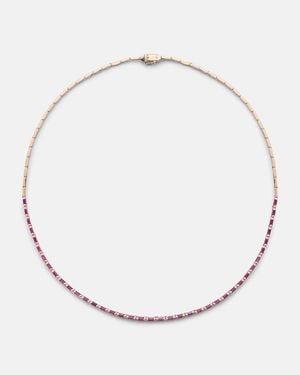 Suzanne Kalan Halskette Aus 18Kt Rosegold Mit Rubinen - Natur