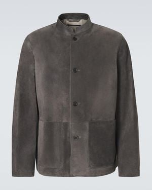 dunhill Suede Jacket - Grey