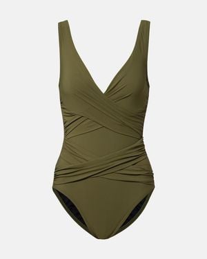 Karla Colletto Draped Swimsuit - Green