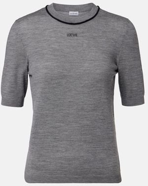 Loewe Pullover Aus Wolle - Grau