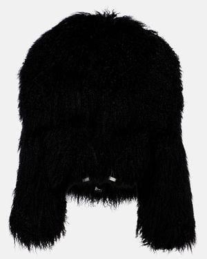 The Attico Shearling Jacket - Black
