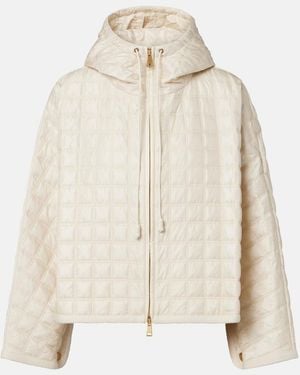 Moncler Quilted Hooded Jacket - Natural