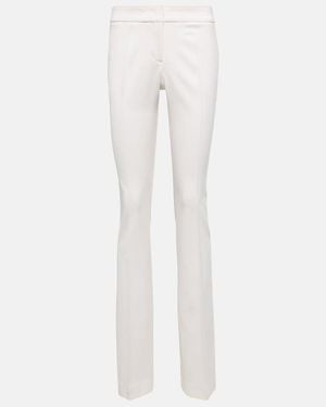 Blumarine Mid-Rise Slim Trousers - White