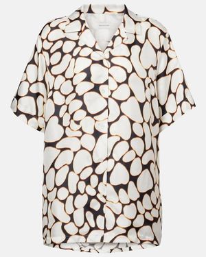 Dries Van Noten Printed Silk Shirt - White