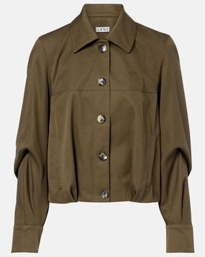 Loewe Cotton And Silk Jacket - Green