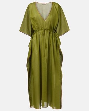 Eres Voilier Cotton Kaftan - Green