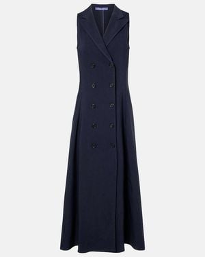Ralph Lauren Alecia Cotton-Blend Midi Dress - Blue