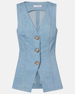 Veronica Beard Avalina Denim Vest - Blue