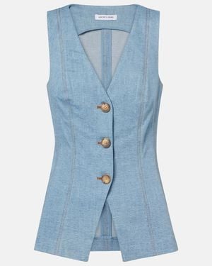 Veronica Beard Avalina Denim Vest - Blue
