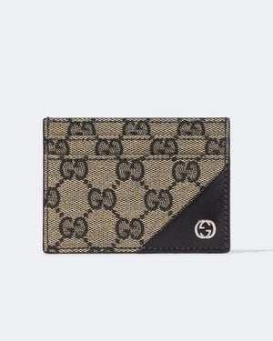 Gucci Kartenetui Gg Aus Canvas - Mettallic