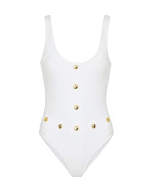 Caroline Constas Sailor Swimsuit - White