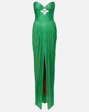 Maria Lucia Hohan Stephanie Silk Tulle Corset Gown - Green