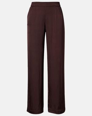 Velvet Larkin Wide-Leg Pants - Purple
