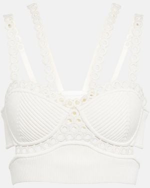 Jonathan Simkhai Liana Ribbed Crop Top - White