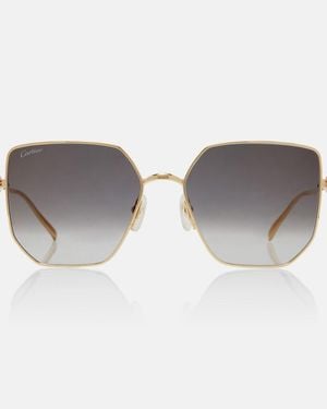 Cartier Clash De Cartier Square Sunglasses - Brown