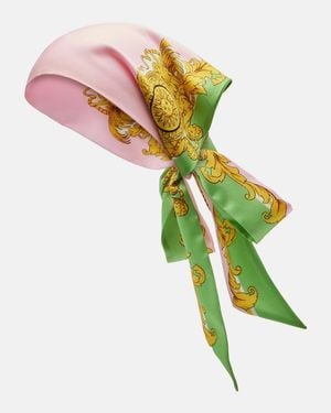 Versace Panuelo De Sarga De Seda Estampado - Verde