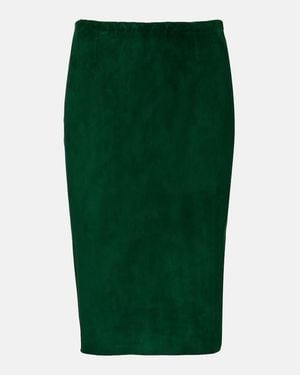 Stouls Gilda Suede Pencil Skirt - Green
