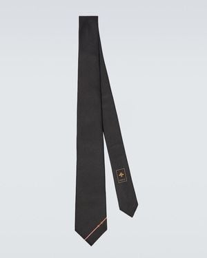 Gucci Horsebit Silk Jacquard Tie - Black