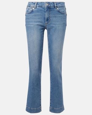 Sportmax Schermo Low-Rise Cropped Bootcut Jeans - Blue
