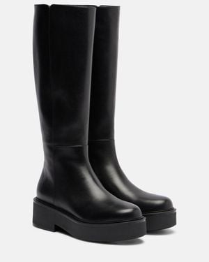 Gianvito Rossi Hiro Leather Mid-Calf Boots - Black