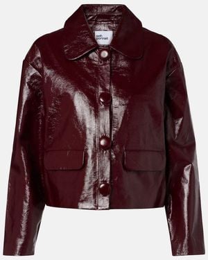 Self-Portrait Self Portrait Leather Jacket - Red